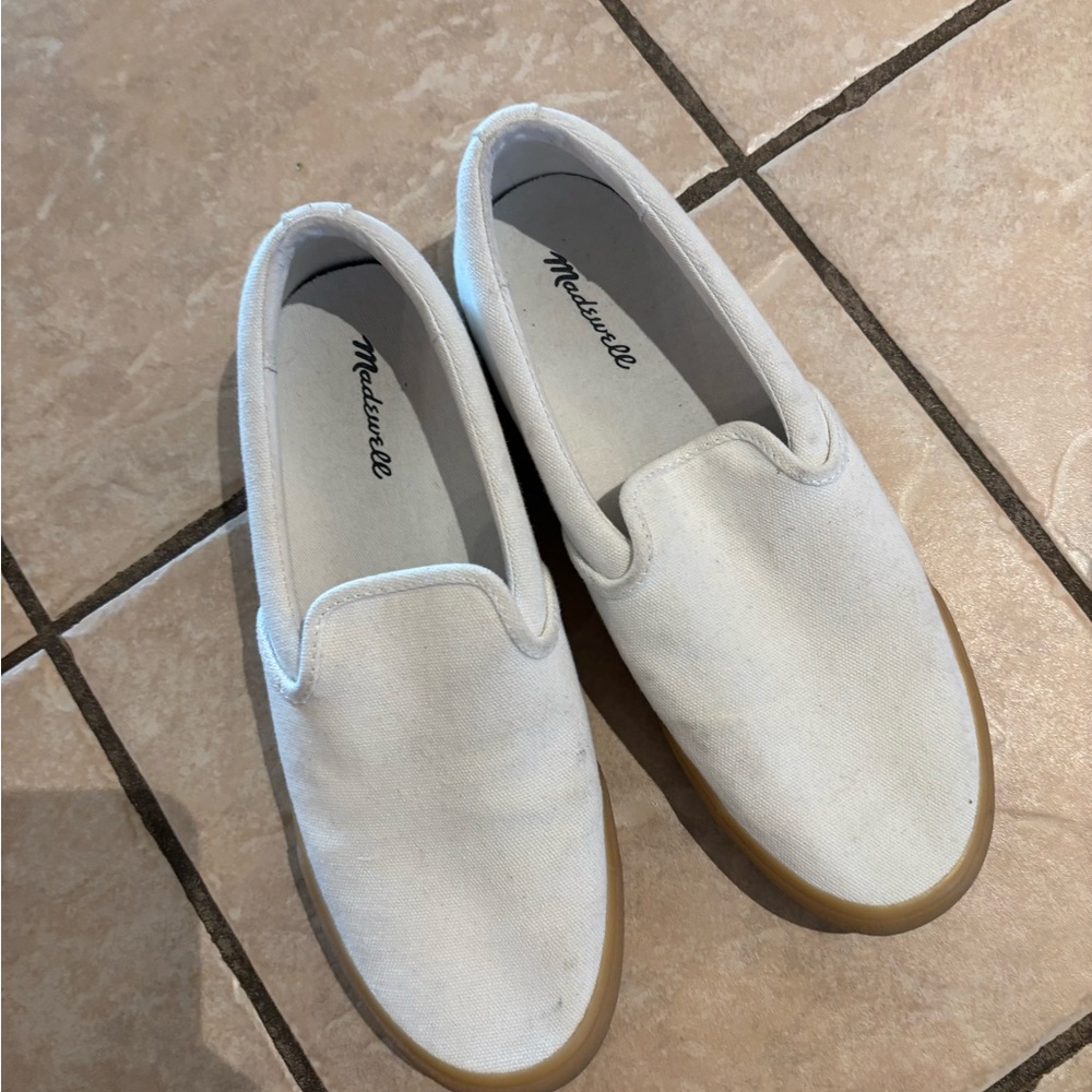 Madewell White Slip-On Sneakers